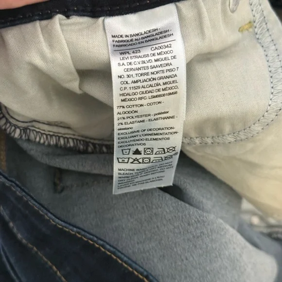 Levi's Women's Dark Blue Jeans (20M) - Picture 9 of 12